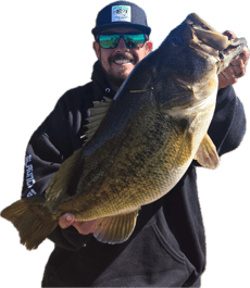 Man holding 10lb 7 oz bass