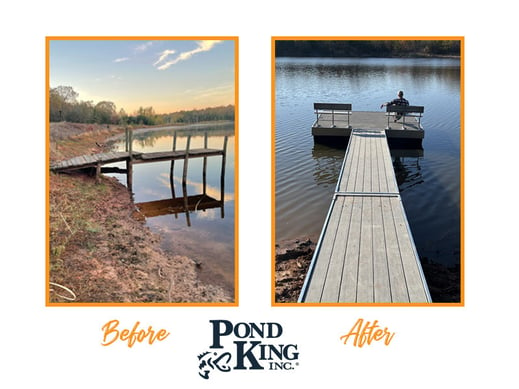 Before & After stationary to floating dock