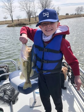 First-fish-on-pontoon-boat