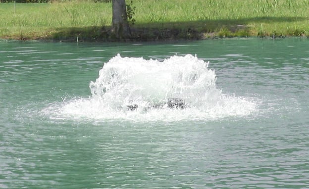 Surface Aerator in Pond