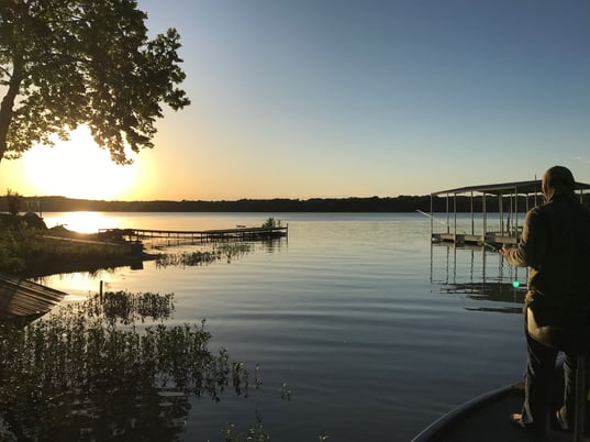 Fishing-on-lake-near-cover