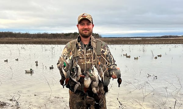 Man after duck hunting