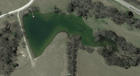 Aerial-view-of-Texas-pond