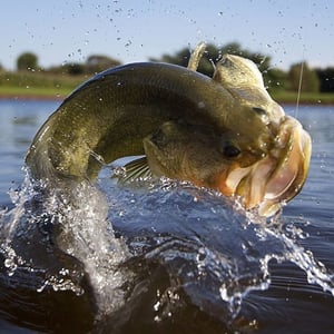 harvesting largemouth bass