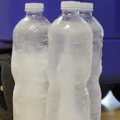 Frozen water bottles