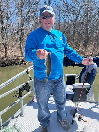 man fishing for bass