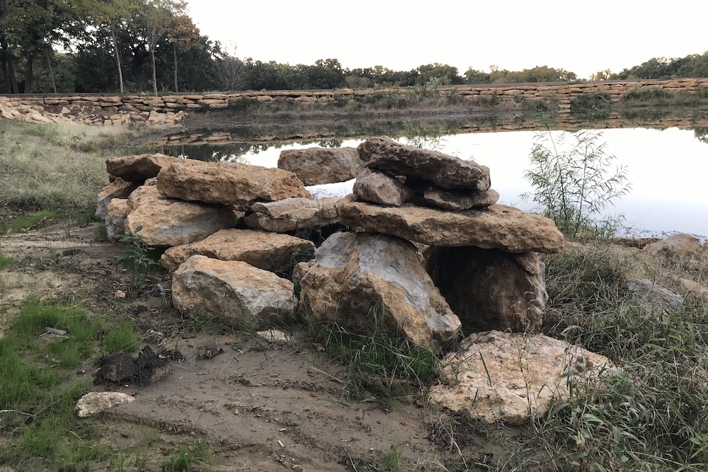 Rock pile intended as fish habitat